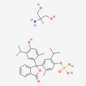 1(3H)-Isobenzofuranone, 3-[4-hydroxy-2-methyl-5-(1-methylethyl)phenyl]-3-[2-methyl-5-(1-methylethyl)-4-(phosphonooxy)phenyl]-, compd. with 2-amino-2-methyl-1,3-propanediol (1:1)