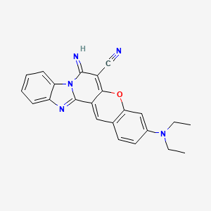 7H-[1]Benzopyrano[3',2':3,4]pyrido[1,2-a]benzimidazole-6-carbonitrile, 3-(diethylamino)-7-imino-