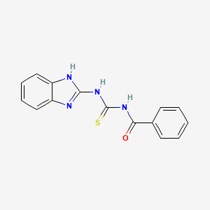 molecular formula C15H12N4OS B12946103 N-[(1H-Benzimidazol-2-yl)carbamothioyl]benzamide CAS No. 83584-34-3