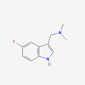 molecular formula C11H13FN2 B1294615 1-(5-fluoro-1H-indol-3-yl)-N,N-dimethylmethanamine CAS No. 343-90-8