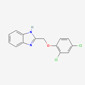 molecular formula C14H10Cl2N2O B1294638 2-[(2,4-dichlorophenoxy)methyl]-1H-benzimidazole CAS No. 3156-21-6