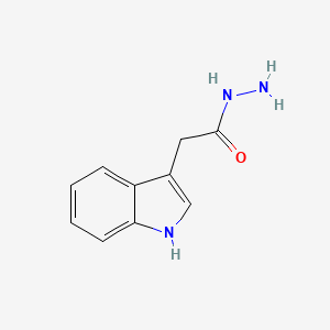 molecular formula C10H11N3O B1294663 2-(1H-Indol-3-yl)acetohydrazide CAS No. 5448-47-5