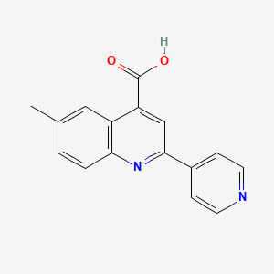 6-Methyl-2-pyridin-4-ylquinoline-4-carboxylic acid