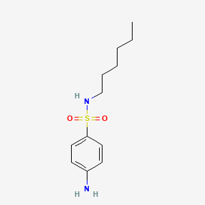 molecular formula C12H20N2O2S B1294707 4-Amino-N-hexylbenzenesulfonamide CAS No. 67491-88-7