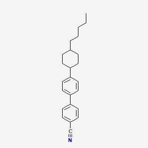 molecular formula C24H29N B1294710 4'-(Trans-4-pentylcyclohexyl)-[1,1'-biphenyl]-4-carbonitrile CAS No. 68065-81-6