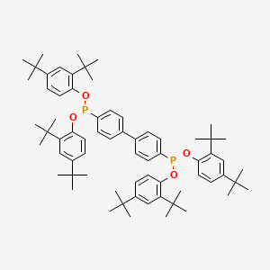 molecular formula C68H92O4P2 B1294726 Tetrakis(2,4-di-tert-butylphenyl) [1,1'-biphenyl]-4,4'-diylbis(phosphonite) CAS No. 38613-77-3