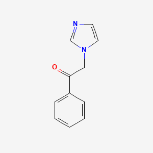 molecular formula C11H10N2O B1294747 Acetophenone, 2-(imidazol-1-YL)- CAS No. 24155-34-8