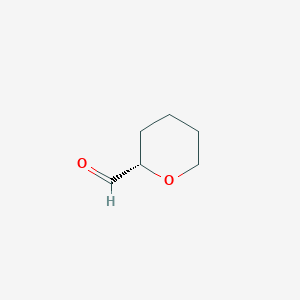 molecular formula C6H10O2 B12947496 (S)-Tetrahydro-2H-pyran-2-carbaldehyde 