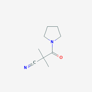 molecular formula C9H14N2O B1294755 2,2-Dimethyl-3-oxo-3-(pyrrolidin-1-yl)propanenitrile CAS No. 681247-26-7