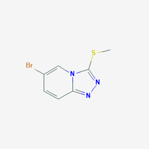 molecular formula C7H6BrN3S B1294762 6-Bromo-3-(methylthio)-[1,2,4]triazolo[4,3-a]pyridine CAS No. 941294-56-0