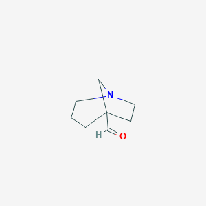molecular formula C8H13NO B129478 1-Azabicyclo[3.2.1]octane-5-carboxaldehyde CAS No. 141593-56-8