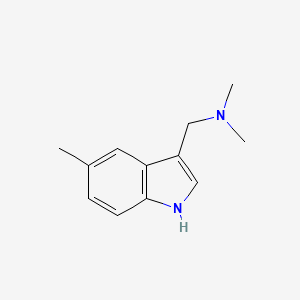 molecular formula C12H16N2 B1294790 N,N-dimethyl-1-(5-methyl-1H-indol-3-yl)methanamine CAS No. 30218-58-7