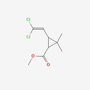 molecular formula C9H12Cl2O2 B1294810 Cyclopropanecarboxylic acid, 3-(2,2-dichloroethenyl)-2,2-dimethyl-, methyl ester, (1R,3R)-rel- CAS No. 59897-93-7