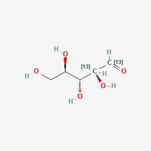 molecular formula C5H10O5 B12948102 D-Ribose-1,2-13C2 