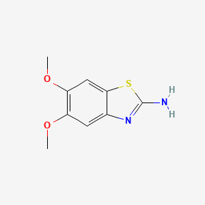 molecular formula C9H10N2O2S B1294823 5,6-dimethoxy-1,3-benzothiazol-2-amine CAS No. 6294-52-6