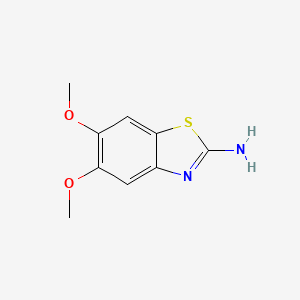 molecular formula C9H10N2O2S B1294823 2-Benzothiazolamine, 5,6-dimethoxy- CAS No. 6294-52-6