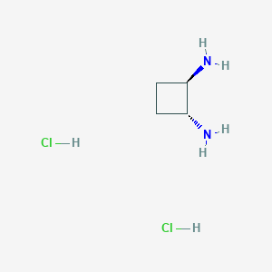 molecular formula C4H12Cl2N2 B12948466 trans-Cyclobutane-1,2-diamine;dihydrochloride 