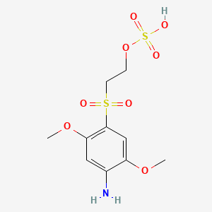 molecular formula C10H15NO8S2 B1294871 2-((4-Amino-2,5-dimethoxyphenyl)sulfonyl)ethyl hydrogen sulfate CAS No. 26672-24-2