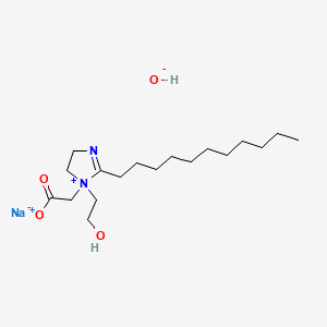 molecular formula C18H35N2NaO4 B1294872 Sodium 1-(carboxymethyl)-4,5-dihydro-1-(2-hydroxyethyl)-2-undecyl-1H-imidazolium hydroxide CAS No. 26837-33-2