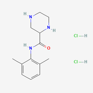 molecular formula C13H21Cl2N3O B1294876 2-Piperazinecarboxanilide, 2',6'-dimethyl-, dihydrochloride CAS No. 36385-60-1