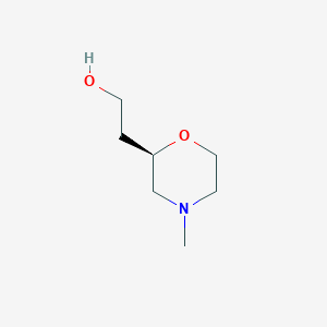 molecular formula C7H15NO2 B12948796 (R)-2-(4-Methylmorpholin-2-yl)ethan-1-ol 