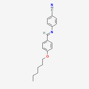 molecular formula C20H22N2O B1294882 苯甲腈，4-[[[4-(己氧基)苯基]亚甲基]氨基]- CAS No. 35280-78-5