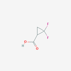 molecular formula C4H4F2O2 B012949 2,2-二氟环丙烷羧酸 CAS No. 107873-03-0