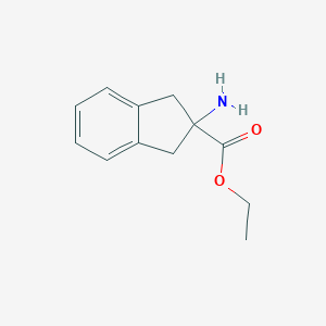 molecular formula C12H15NO2 B129490 Ethyl 2-amino-2,3-dihydro-1H-indene-2-carboxylate CAS No. 141104-65-6
