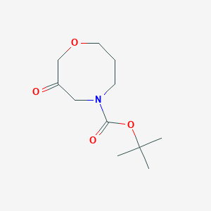 molecular formula C11H19NO4 B12949063 tert-Butyl 3-oxo-1,5-oxazocane-5-carboxylate 
