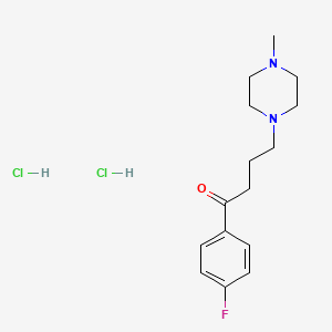 molecular formula C15H23Cl2FN2O B1294911 Butyrophenone, 4'-fluoro-4-(4-methyl-1-piperazinyl)-, dihydrochloride CAS No. 98897-36-0