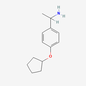 molecular formula C13H19NO B1294912 p-(Cyclopentyloxy)-alpha-methylbenzylamine CAS No. 100617-43-4