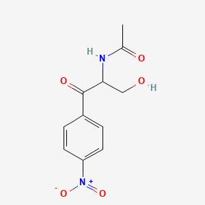 molecular formula C11H12N2O5 B1294938 N-[1-(hydroxymethyl)-2-(4-nitrophenyl)-2-oxoethyl]acetamide CAS No. 3123-13-5