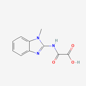 molecular formula C10H9N3O3 B12949425 Acetic acid, [(1-methyl-1H-benzimidazol-2-yl)amino]oxo- CAS No. 61712-72-9