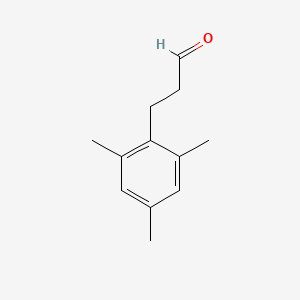 molecular formula C12H16O B12949762 Benzenepropanal, 2,4,6-trimethyl- CAS No. 19938-06-8