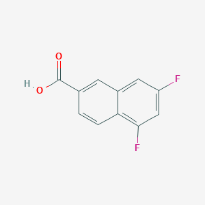 molecular formula C11H6F2O2 B12949878 5,7-Difluoro-2-naphthoic acid 