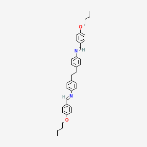 molecular formula C36H40N2O2 B1294999 Benzenamine, 4,4'-(1,2-ethanediyl)bis[N-[(4-butoxyphenyl)methylene]- CAS No. 59261-10-8