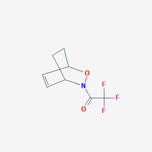 molecular formula C8H8F3NO2 B012950 2,2,2-Trifluoro-1-(2-oxa-3-azabicyclo[2.2.2]oct-5-en-3-yl)ethanone CAS No. 110658-87-2