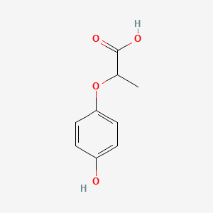 molecular formula C9H10O4 B1295003 2-(4-Hydroxyphenoxy)propanoic acid CAS No. 67648-61-7