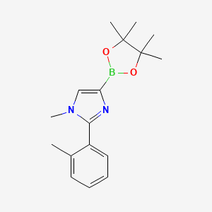 molecular formula C17H23BN2O2 B12950569 1-Methyl-4-(4,4,5,5-tetramethyl-1,3,2-dioxaborolan-2-yl)-2-(o-tolyl)-1H-imidazole 