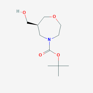 molecular formula C11H21NO4 B12950634 tert-butyl (6S)-6-(hydroxymethyl)-1,4-oxazepane-4-carboxylate 