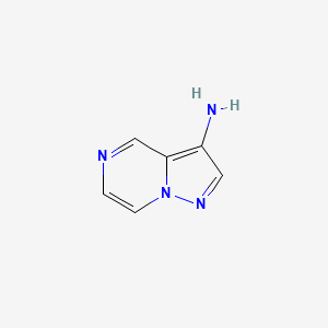molecular formula C6H6N4 B12950841 Pyrazolo[1,5-a]pyrazin-3-amine CAS No. 1554291-93-8