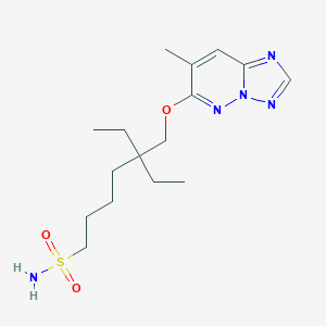 6-(2,2-Diethyl-6-sulfamoyl-1-hexyloxy)-7-methyl(1,2,4)triazolo(1,5-b)pyridazine