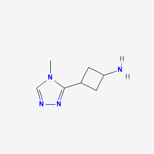 molecular formula C7H12N4 B12950904 trans-3-(4-Methyl-4H-1,2,4-triazol-3-yl)cyclobutanamine 