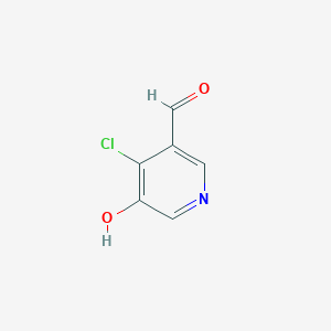 molecular formula C6H4ClNO2 B12950944 4-Chloro-5-hydroxynicotinaldehyde 
