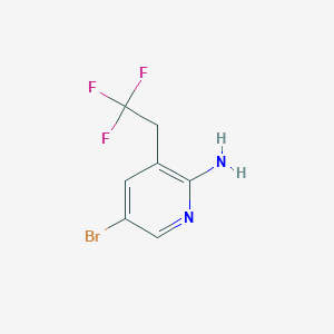 molecular formula C7H6BrF3N2 B12951108 5-Bromo-3-(2,2,2-trifluoroethyl)pyridin-2-amine 