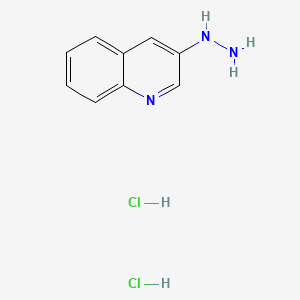 molecular formula C9H11Cl2N3 B1295119 QUINOLIN-3-YL-HYDRAZINE DIHYDROCHLORIDE CAS No. 61621-35-0
