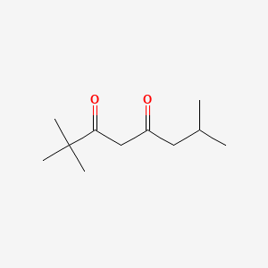 molecular formula C11H20O2 B1295134 3,5-辛二酮，2,2,7-三甲基- CAS No. 69725-37-7