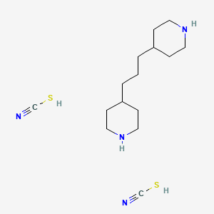 Thiocyanic acid, compd. with 4,4'-(1,3-propanediyl)bis(piperidine) (2:1)