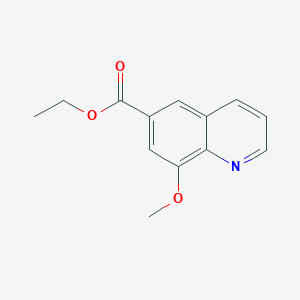 molecular formula C13H13NO3 B12951400 Ethyl 8-methoxyquinoline-6-carboxylate 