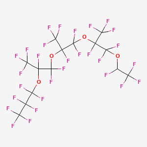 molecular formula C14HF29O4 B1295141 3,6,9,12-四氧杂十五烷, 1,1,1,2,4,4,5,7,7,8,10,10,11,13,13,14,14,15,15,15-二十氟-5,8,11-三(三氟甲基)- CAS No. 26738-51-2